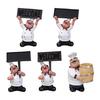 Fat Chef Resin Figurine Message Board Toothpick Holder Resin Chef Statue Sculpture Kitchen Counter Decor Ornament for Home Cafe Restaurant