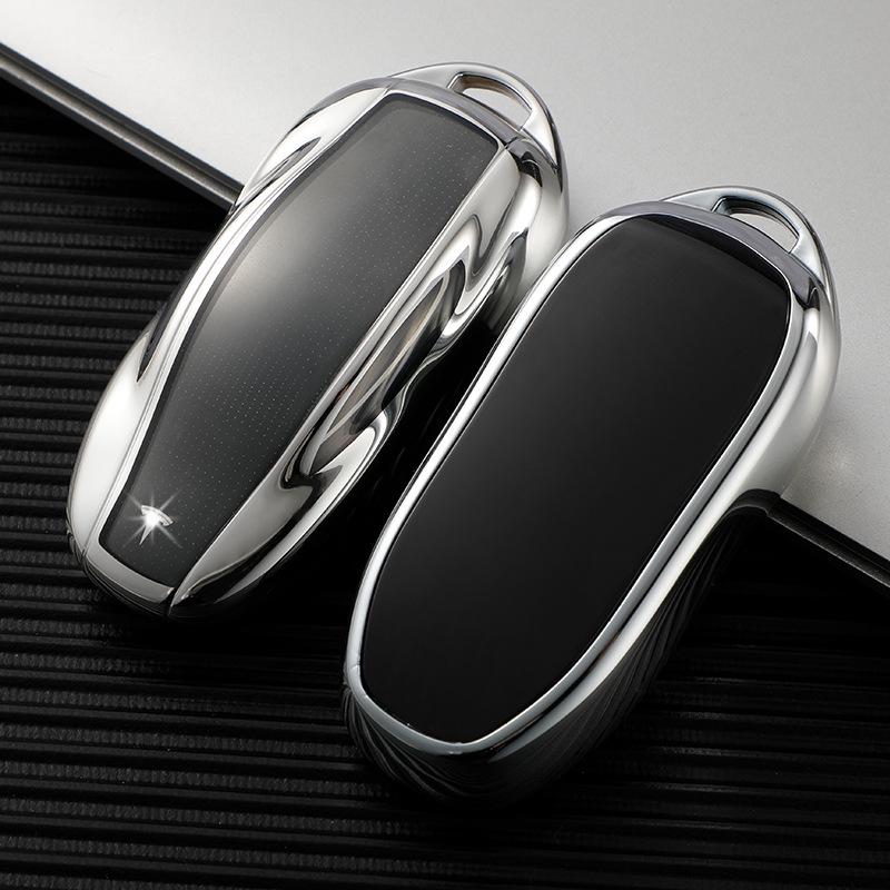 Tesla Model S TPU Transparent Key Cover with Buckle