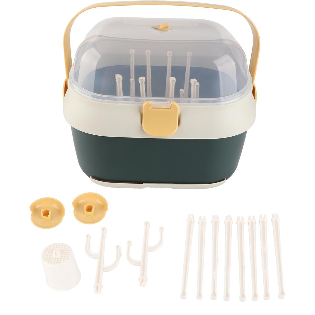 Nursing Bottle Storage Box Compact Household Dustproof Draining Thickened Plastic Baby Bottle