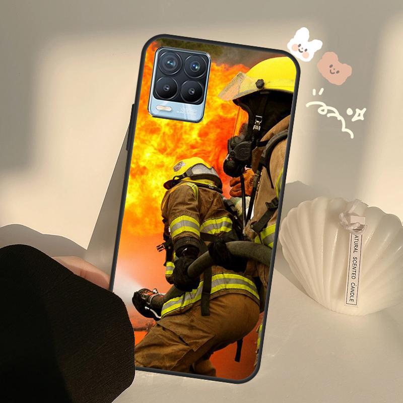 

Firefighter Heroes Fireman Case For Realme C55 C63 C61 C51 C53 C25 C65 C67 C71 C75 11 12 13 14 Pro Plus GT6 GT7 15 Pro Realme 14 Pro Plus