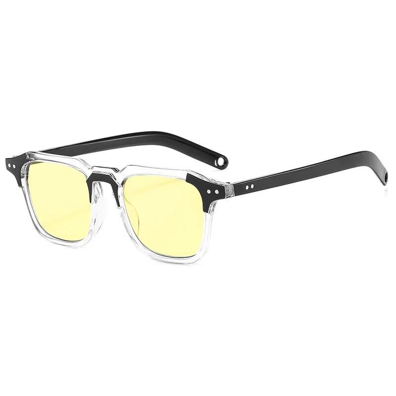 high-quality new splicing meter nail square sunglasses Fashion men hip hop glasses retro sunglasses women