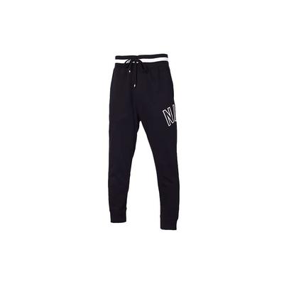 Calças Casuais Esportivas Slim Fit Forradas com Lã Masculinas Parte Inferior Preto AR1825-010