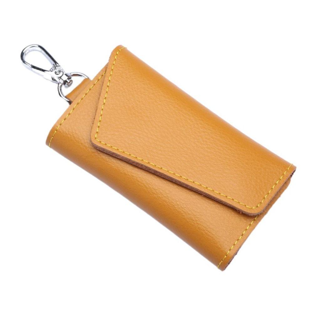 Mini Card Bag Genuine Leather Keychain Housekeeper Car Key Wallet  Men Women