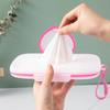 Portable Wet Wipes Dispenser with Heart-Shaped Clear Lid & Ergonomic Handle - Compact Travel Storage Box for Face Masks