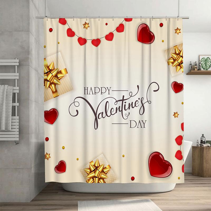 

TU Floral Shower Curtain Romantic Rose Pattern Bathroom Decor Waterproof Fabric Liner Vintage Home Textile Elegant Design Modern 90x180cm35x71in