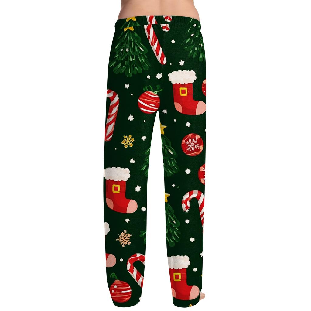 Men's Christmas Print Pajama Pants for and Sleep