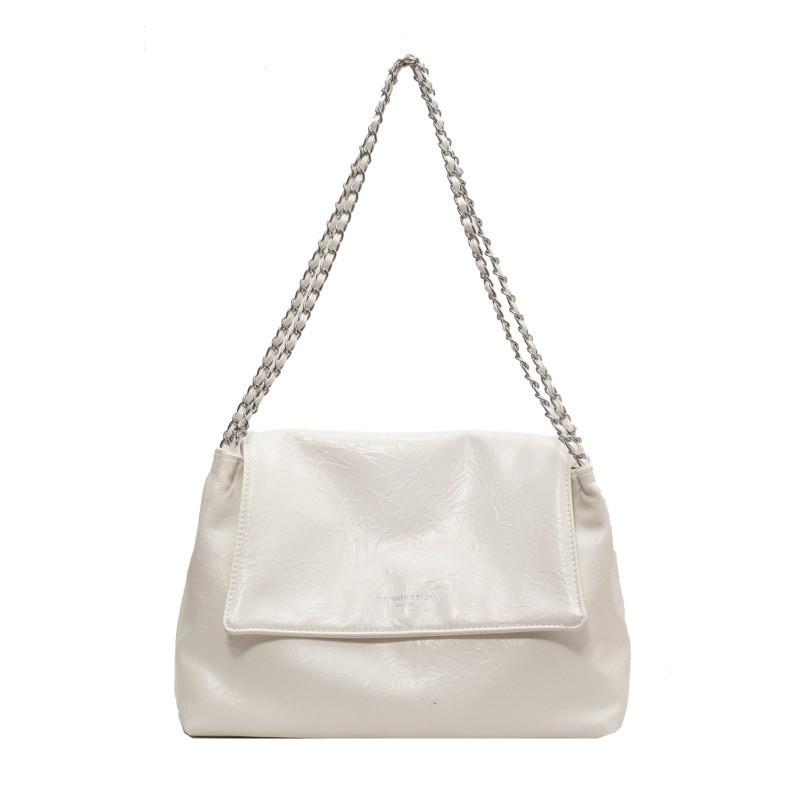 2023 New Ladies Shoulder Bag Casual Fashion Crossbody Bag Large Capacity Underarm Bag белый