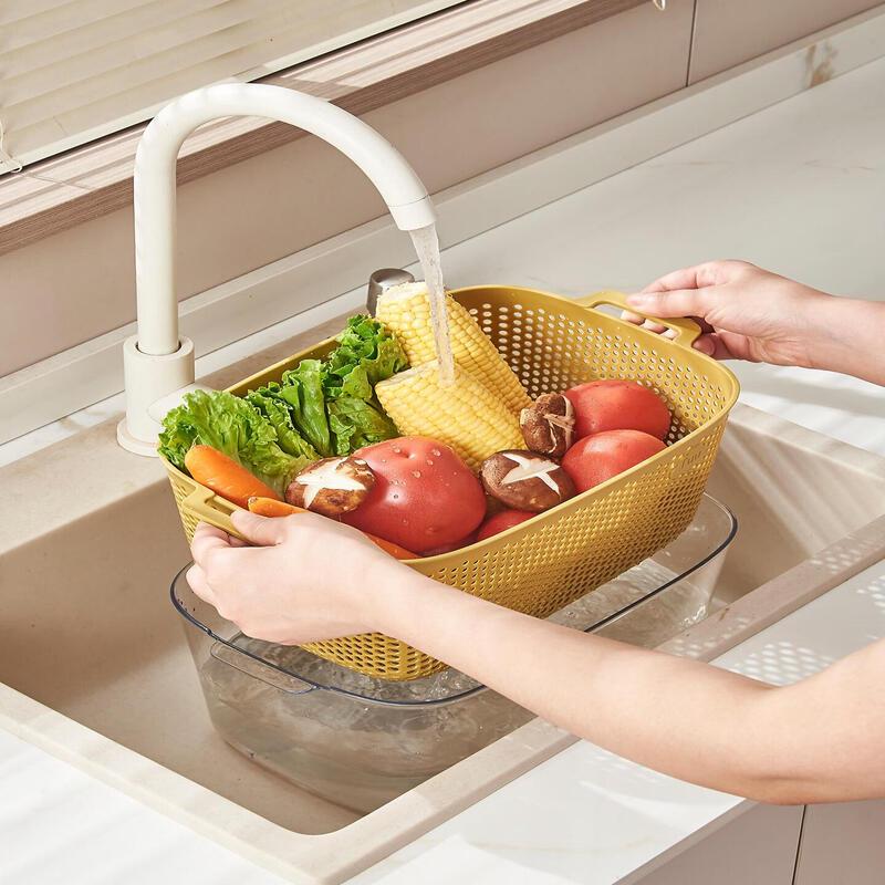 Multi-functional Double-Layer Kitchen Drain Basket