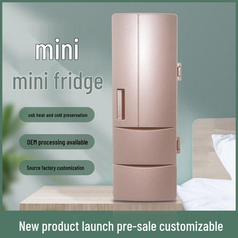 Compact Dual-Use USB Mini Fridge for Cosmetics: Refrigeration & Heat Preservation