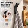 6 Pcs Self-Adhesive Adhesive Towel Hooks Drill-Free Towel Rack Hooks Durable Wall Mount Hooks