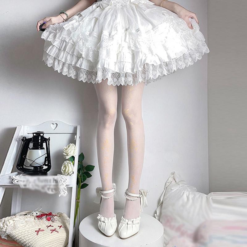 2025 New Sweet Music Notes Pantyhosen Sheer Black Tights for Women Thin Stretchy Stockings Cute Leggings Trendy Fashion Hosiery