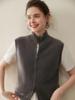 Damen Ärmellose Kaschmirweste - Petite Reißverschlussjacke für Herbst/Winter Mode