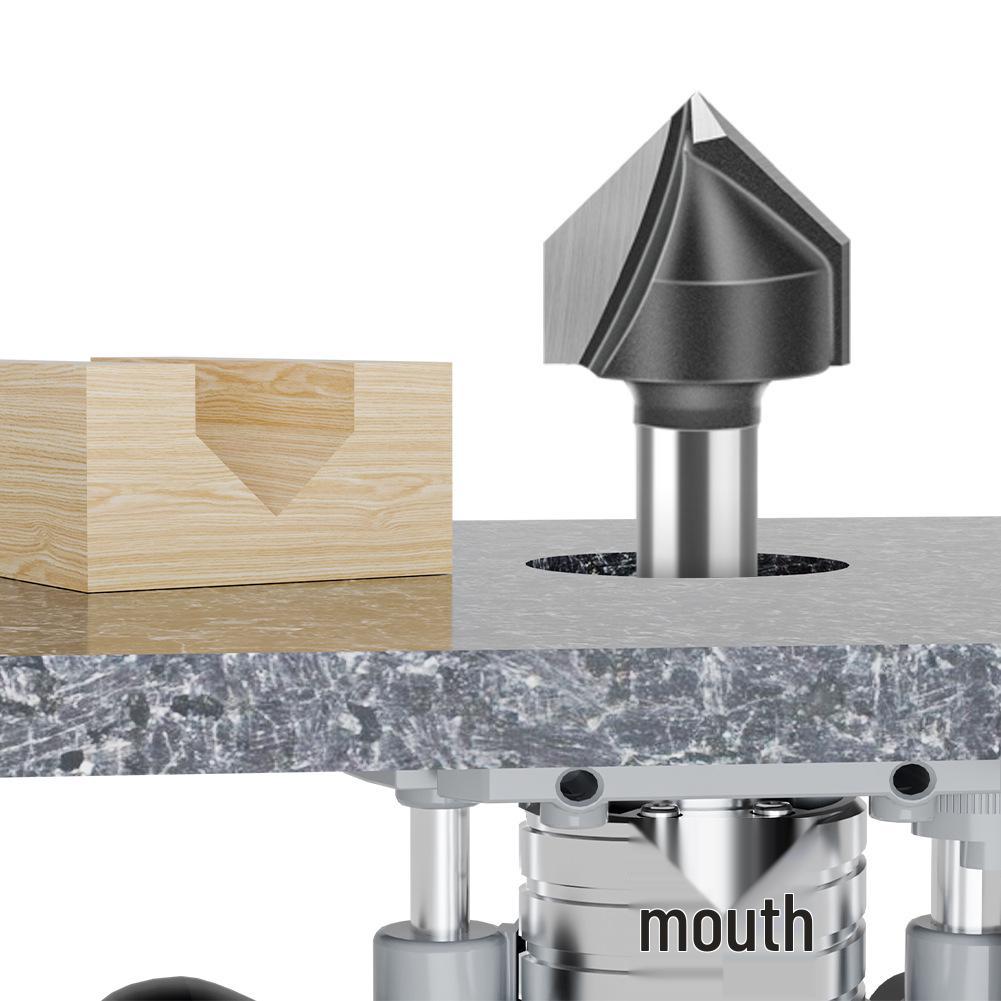 90° V-Shaped Router Bit: Woodworking Edge Trimmer for Aluminum-Plastic Panels