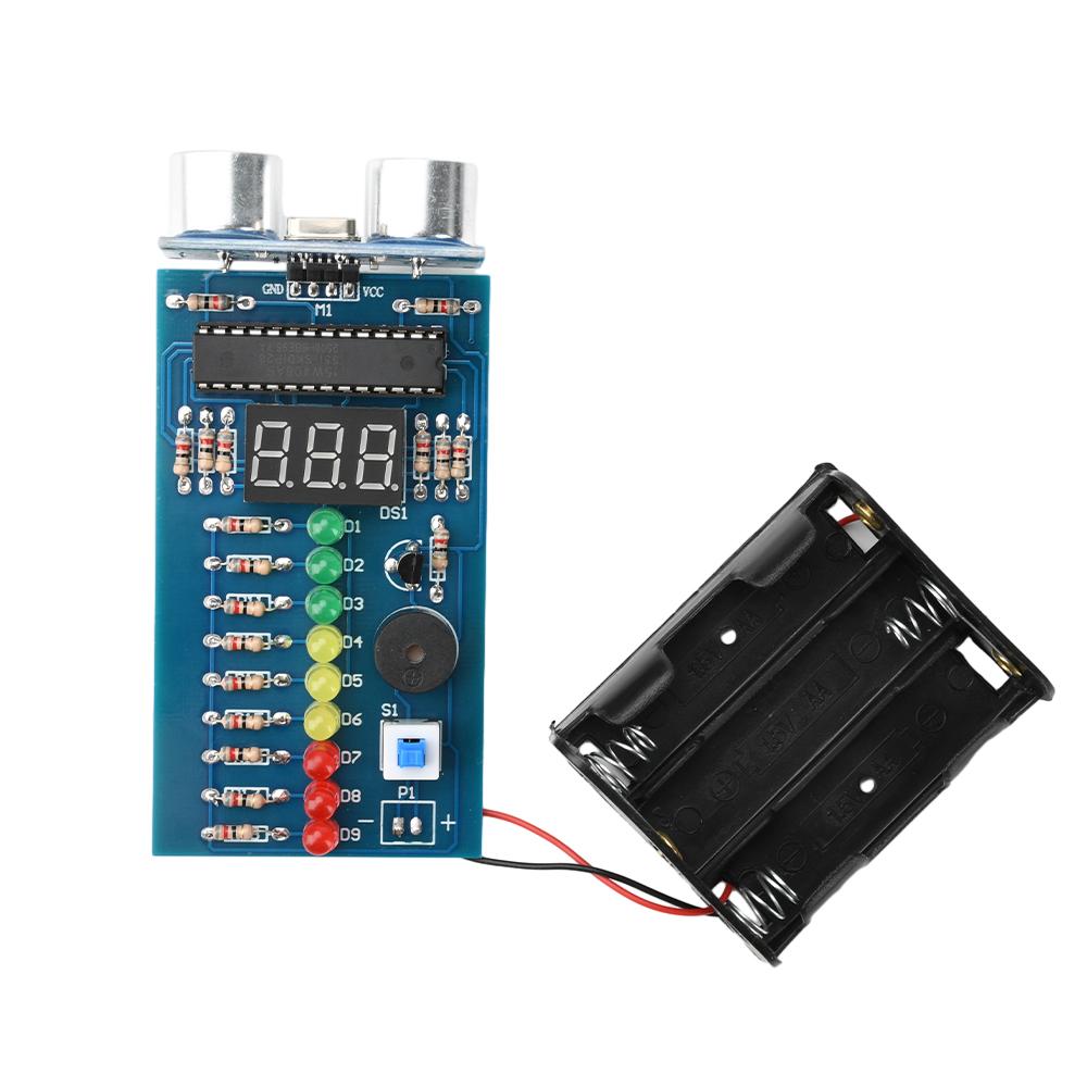 DIY Ultrasonic Distance Measuring Kit Ultrasonic Reversing Radar Ranging Alarm Module Rangefinder LED Soldering Practice DIY kit