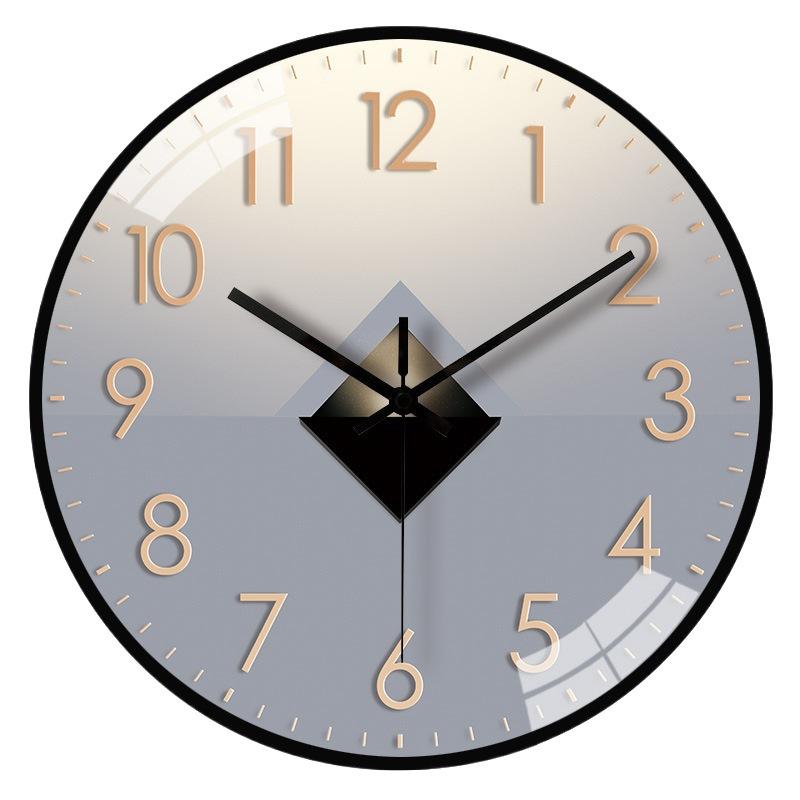 8-inch 20cm modern simple household light and shadow wall clock living room fashion creative light luxury clock watch