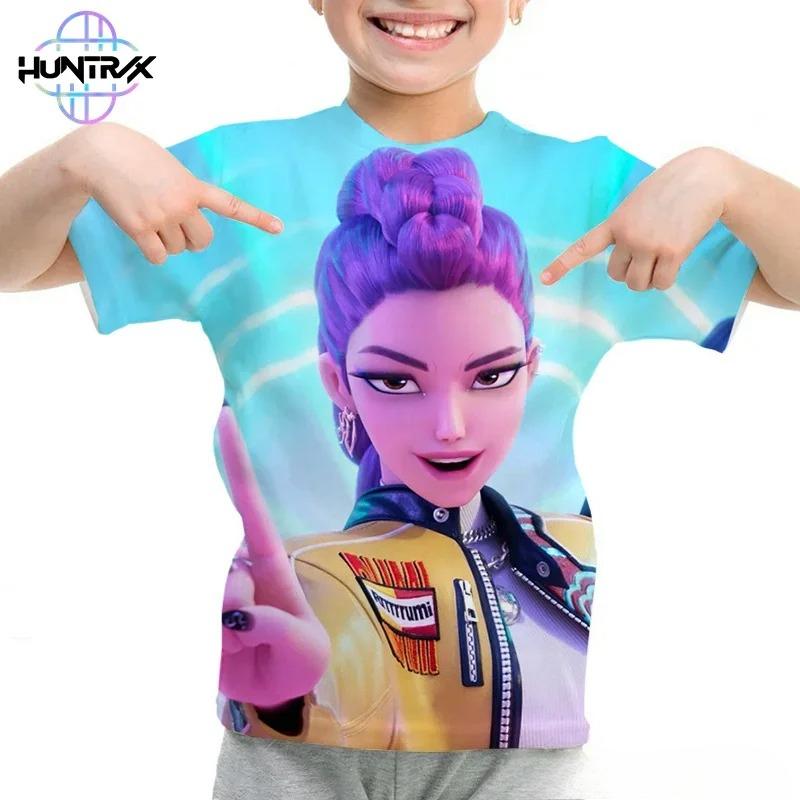 T-Shirts Girls Casual Fashion Cartoon Printed Short Sleeve Kids Comfort Girl T-Shirt Clothing Top
