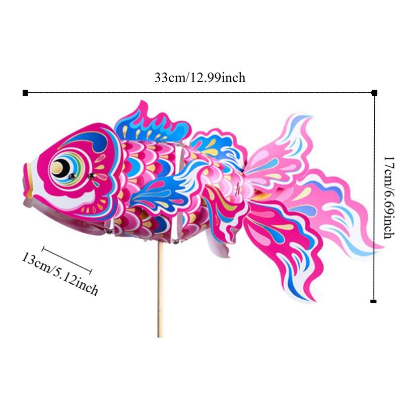 LED Light Goldfish Lantern Lamp Handmade DIY Lantern Materials Koi Carp Lantern  Festival Decor