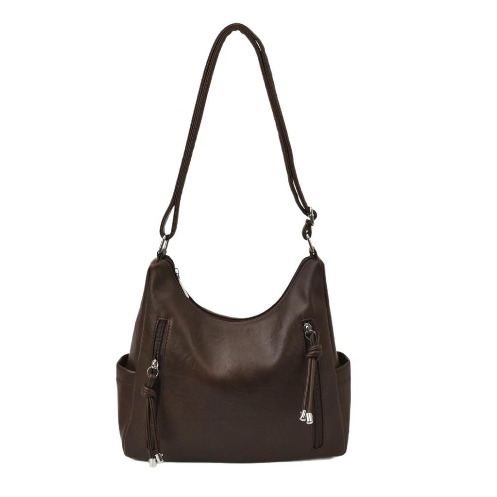 2025 Korean Fashion Large Capacity Crossbody Tote - Retro Autumn/Winter Women's Bag