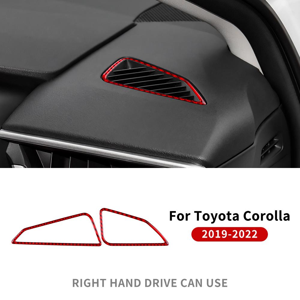 Echter Weicher Kohlefaseraufkleber Für Toyota Corolla 2019 2020 2025 2025 2025 2025 Armaturenbrett Seite Luftausströmer Außen Innen Zubehör