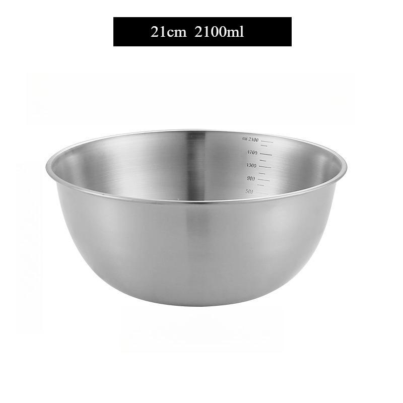 

Набор мисок из нержавеющей стали Универсальный для лапши, супов и многого другого Нержавеющая сталь 304 Идеально подходит для приготовления пищи, выпечки, хранения продуктов 21cm серебряный