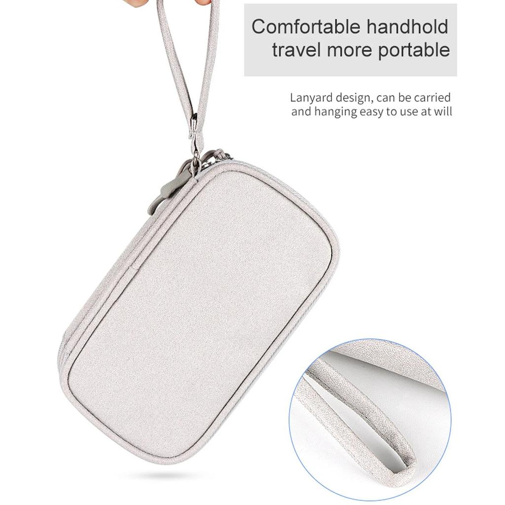 Data Cable Storage Bag Waterproof Portable Carry Case Storage Bag Travel Organizer Bag For Wired Earphone Cable Cord USB Charger