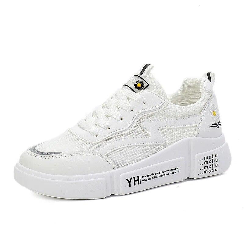 

Белые кроссовки Женские спортивные кроссовки Дизайнерские кроссовки на платформе Теннисная женская вулканизированная обувь Женская обувь Бесплатная доставка 35