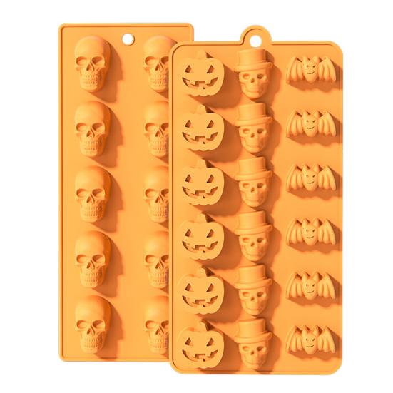 Silicone Chocolate Mold Skull Shape Candy Molds Flexible Baking Mold for Gummy Jelly Ice Cube Fruit Snack