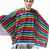 Halloween Mexican Costume Ethnic Cloak Mexican Poncho Mexican Style Cloak Cape  Kids Adult