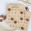 Wood Ball Bingo Game Family Game Night Party Games Wooden Bingo Board  for Friends and Kids