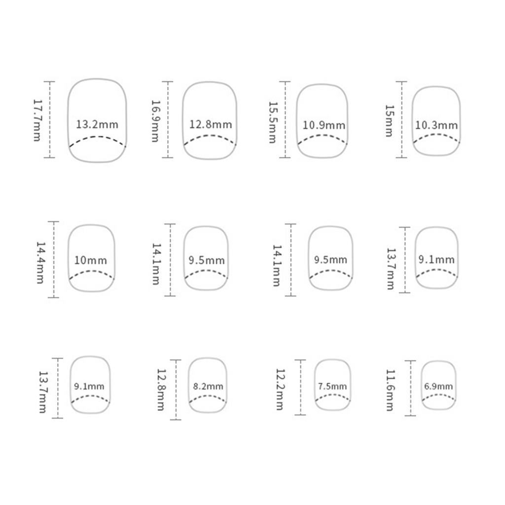 Women Fake Nails with Loving Heart Pattern Easy To Remove Fake Nails for Professional Salon Daily Use