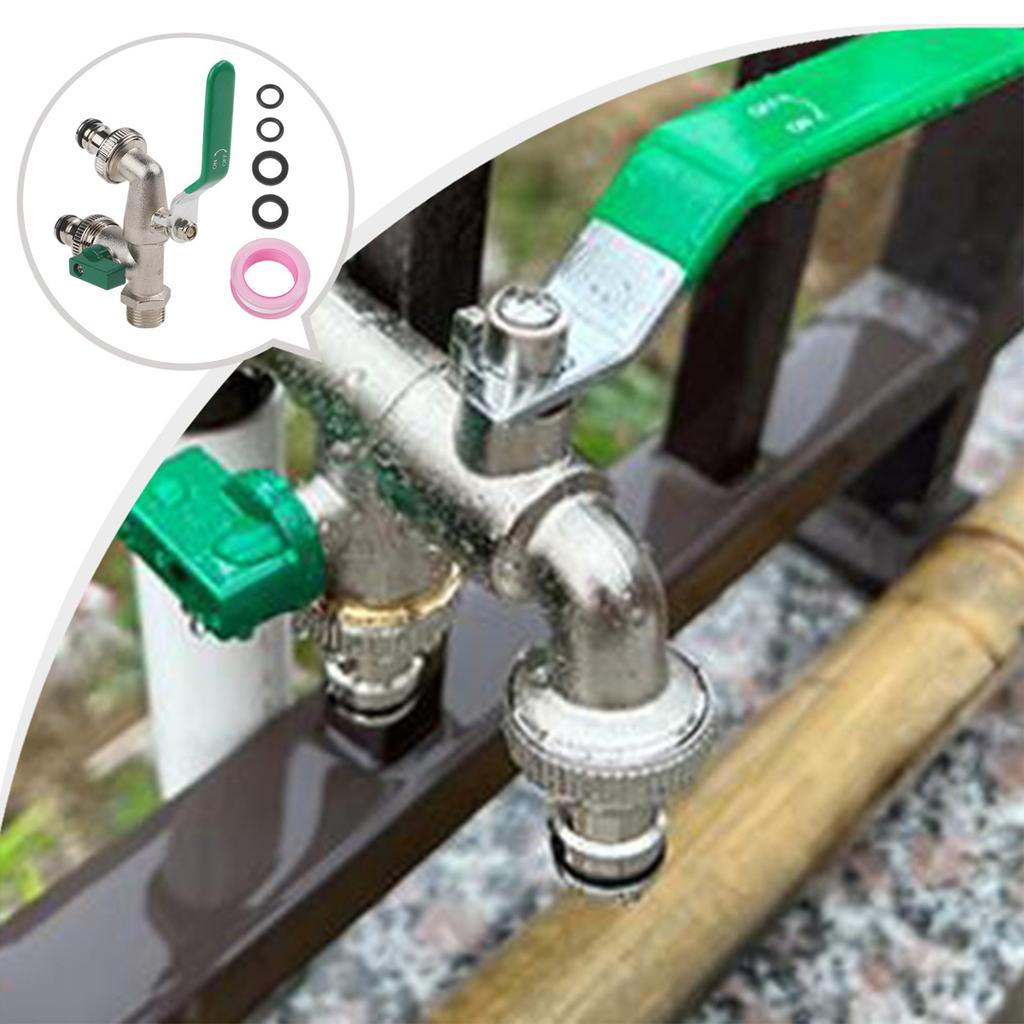 Zinc Alloy Double Outlet Faucet Perfect for Indoor and Outdoor Gardening