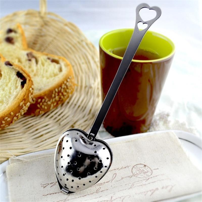 

100pcs Stainless Steel Heart Shaped Tea Infuser Filter Spoon Strainer China Mainland