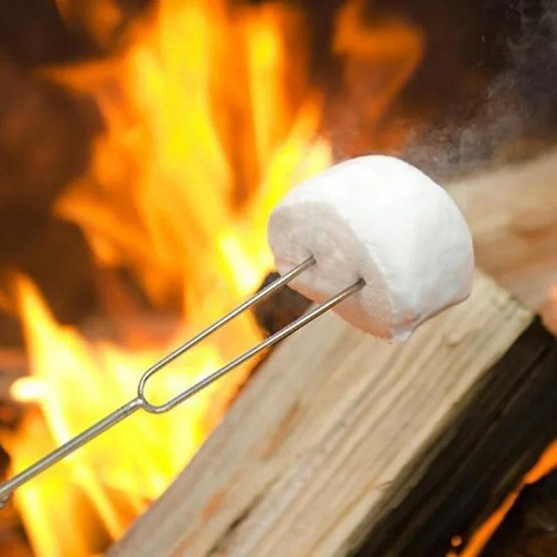 BBQ Malé Nářadí Rožňovací Tyče Typu Prodloužení Teleskopická Vidlička Špízy Barbecue Vidličky na Hot Dog Domácí Pohodlí Malé Nářadí