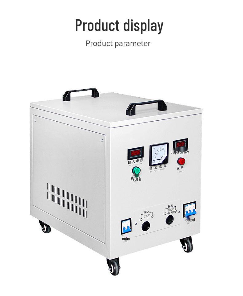Single to Three-Phase 220V-380V Transformer Converter, 60Hz to 50Hz