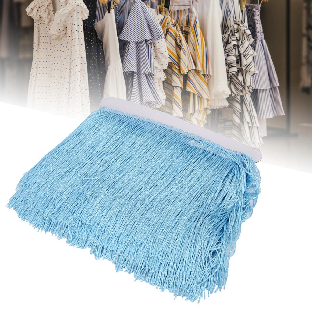 10yd 14cm Long Fringe Latin Dress Tassels Polyester Lace Trim Ribbon Sew Stage DIY Curtain Apparel Accessories