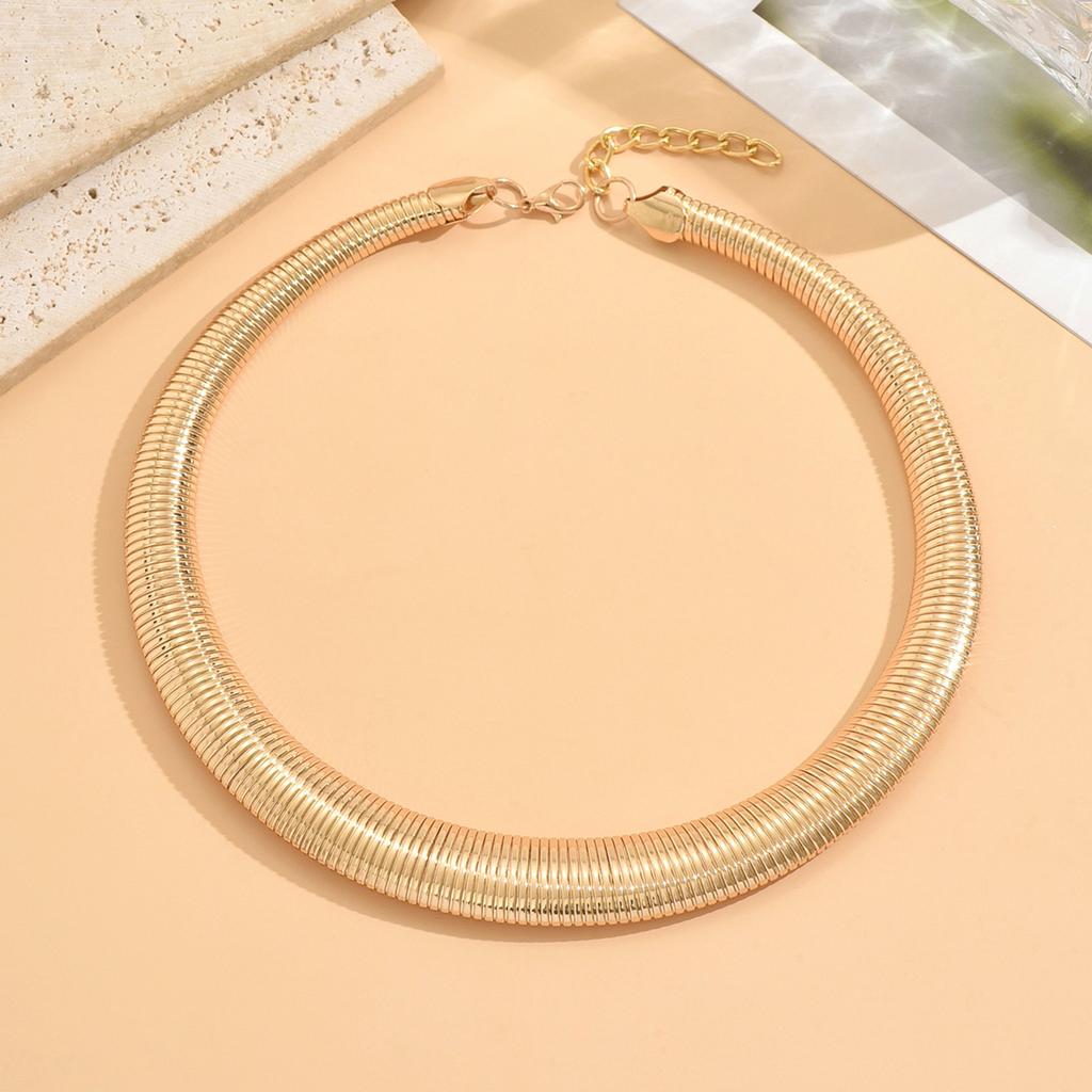 Stal nierdzewna Przesadny Ciężki Metal Gruby Torques Naszyjnik Choker dla Kobiet Trend Vintage Gruba Łańcuchowa Biżuteria Steampunk Mężczyźni