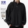 Men's Loose Fit Stand Collar Pullover Sweatshirt