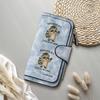 Cute Raccoon Print Long Wallet Fashion Faux Leather Card Holder Purse