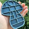 1PC Miniature Trinket Shelf Crystal Shelf Dollhouse Miniature Decor Printers Tray Miniature Wooden Storage Trinket Shelf