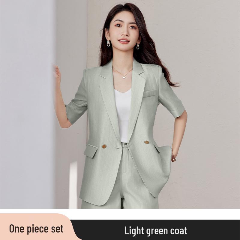 

Женский повседневный блейзер с коротким рукавом 2025 - Легкая летняя мода Large