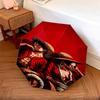 1 PC Automatic Folding Umbrella - Luffy D Pattern Portable Foldable Design With 8 Ribs Christmas Birthday Gifts