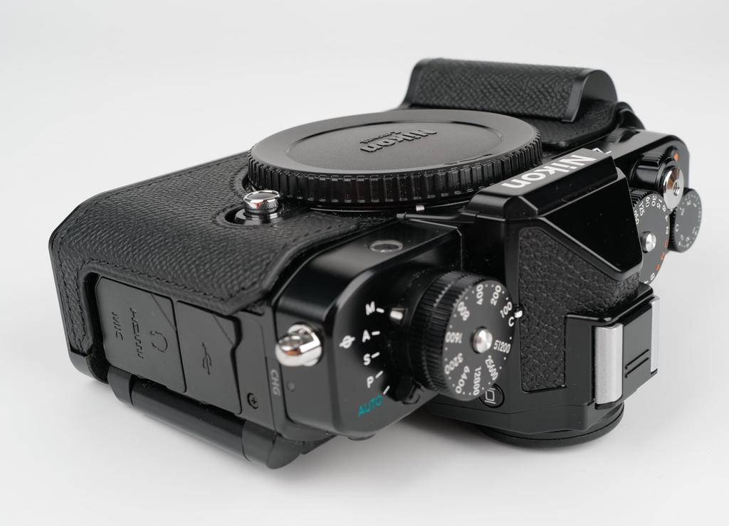 Nikon ZF Camera Camera Camera Genuine Design with Leather Metal Base and Handle and Black CLChandmade Case, Cover, Bag, Leather, 3-in-1 Top, Plate,