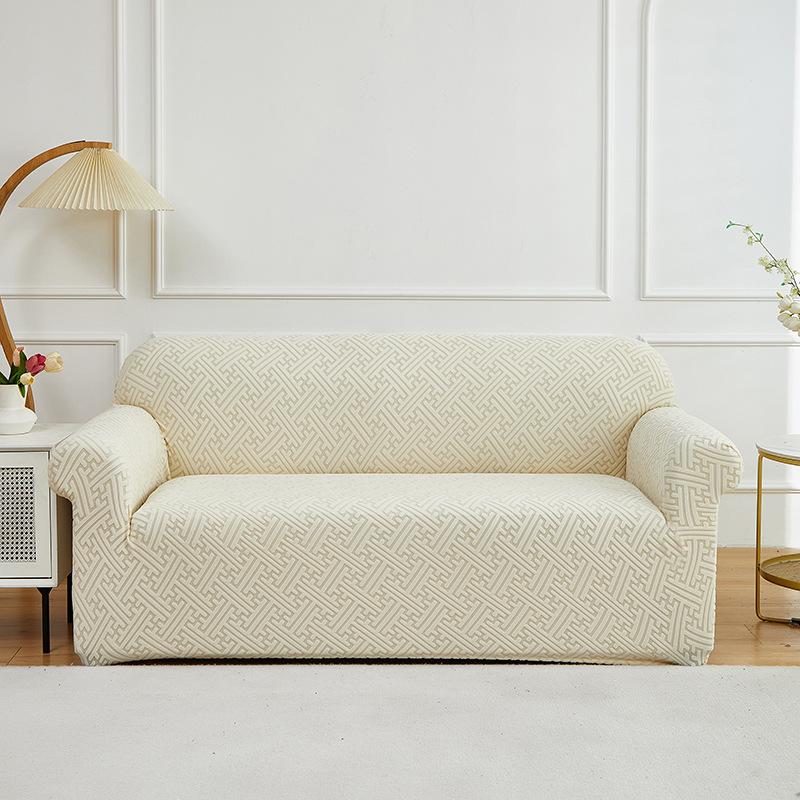 

Thickened Stretch Jacquard Elastic Sofa Cover Up Twill Slipcover Universal Fit Combination Couch Covers for Living Room Office 1-Seat(90-140cm)