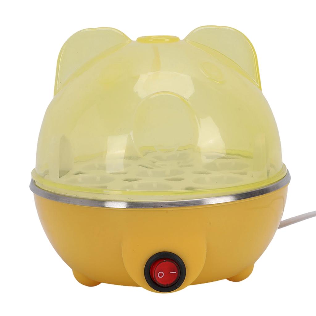 Cuoci Uova Rapido 350W Capacità 7 Uova PP Portatile Macchina per Uova Sode per Casa Stanza Universitaria Ufficio Giallo