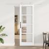 vidaXL Sliding Door with White Hardware Kit 73.5x211 Cm Solid Pine Wood 3332214