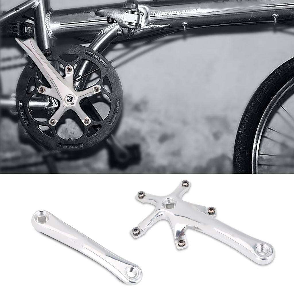 1Pair 170MM Mountain Road Bike Alloy Single Crankset Repair Parts (Black)