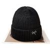 Bow Knitted Hat for Women In Autumn and Winter Loose  Warm and Ear Protecting Woolen Hat Versatile Face Showing Small Toe Cap  Cold Hat