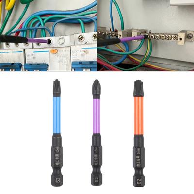 3Pieces Special Magnetism Cross Screwdriver Bit FPH1 FPH2 FPH3 Nutdrivers 65mm For Socket Switch Electrician Power Tool