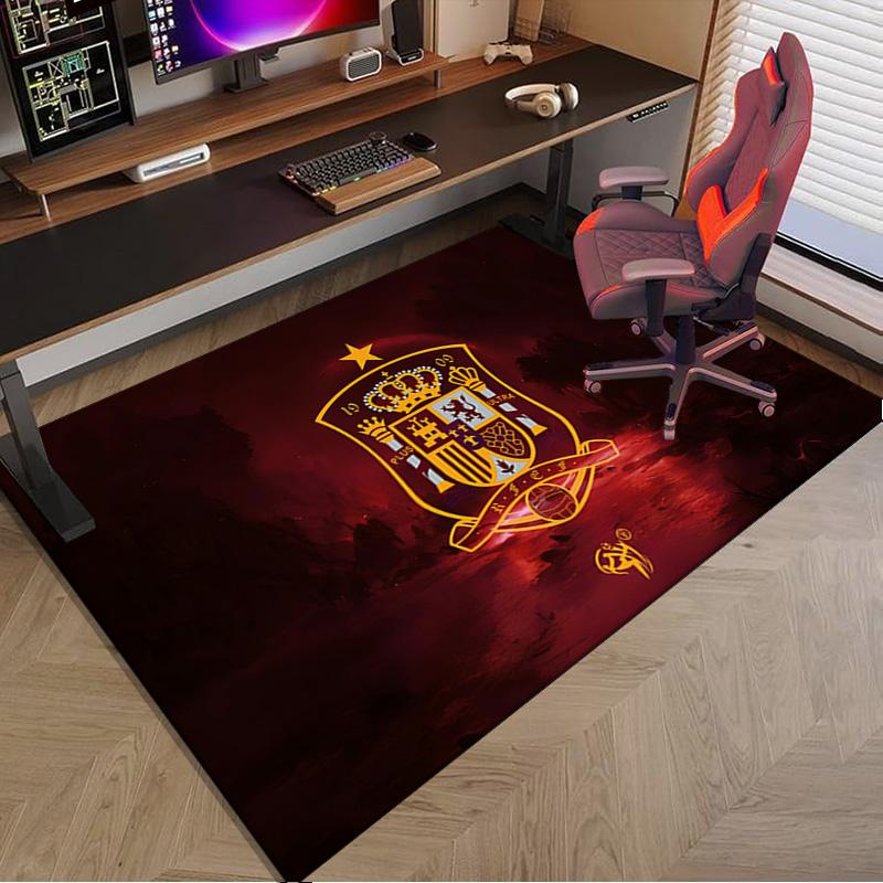 Spain's Royal Emblem Printed Area Rug for Office, Chair Rug, Decorative Carpet Floor Mat, Large Size Fan gifts Christmas gifts