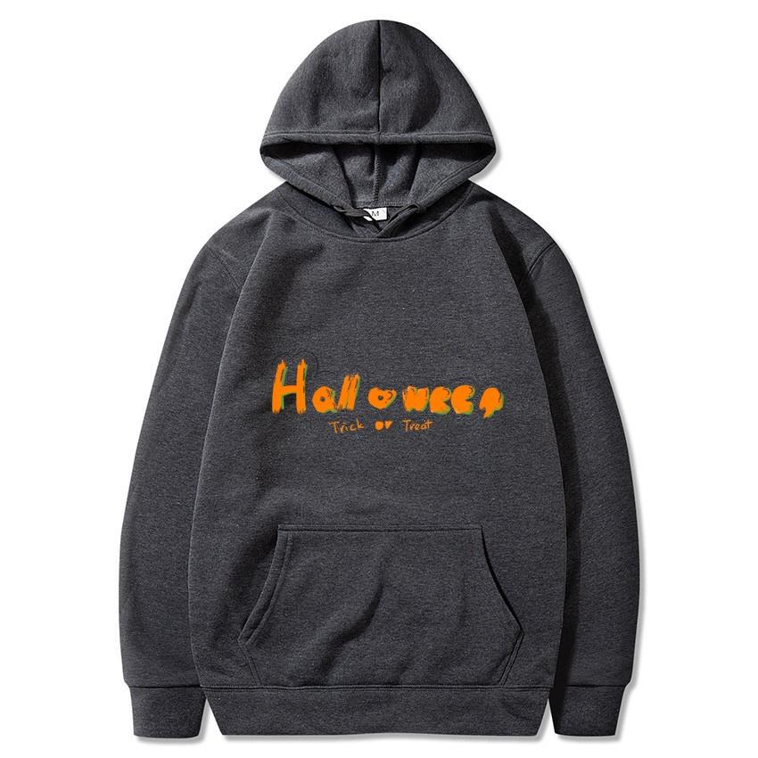 2025 Otoño_Invierno Carta De Halloween Sudadera Con Capucha Estampada Personalizada Sudadera Cálida De Moda Para Hombres Ropa